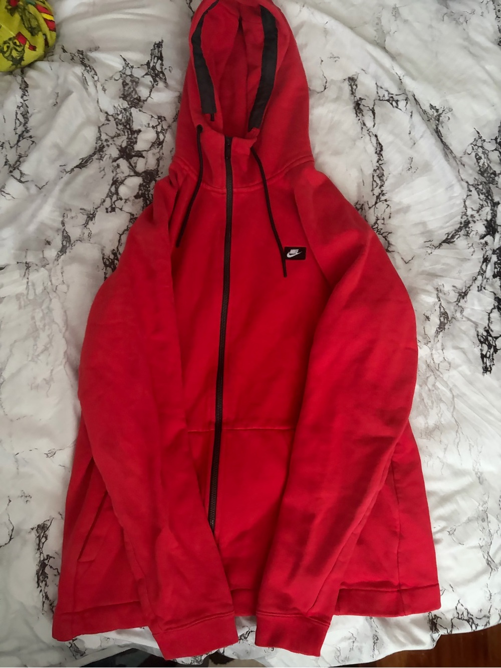 Nike Red Zip-Up Jacket with Black & White Trim